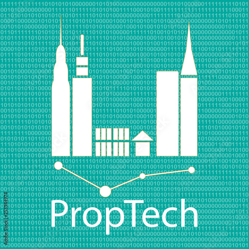 Sign / Symbol of Property Technology : PropTech one of the type of Startup company