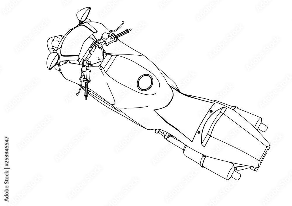 sketch sport motorcycle vector sketch sport motorcycle vector