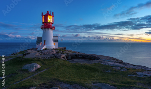 Lindesnes Lighthouse at sunset