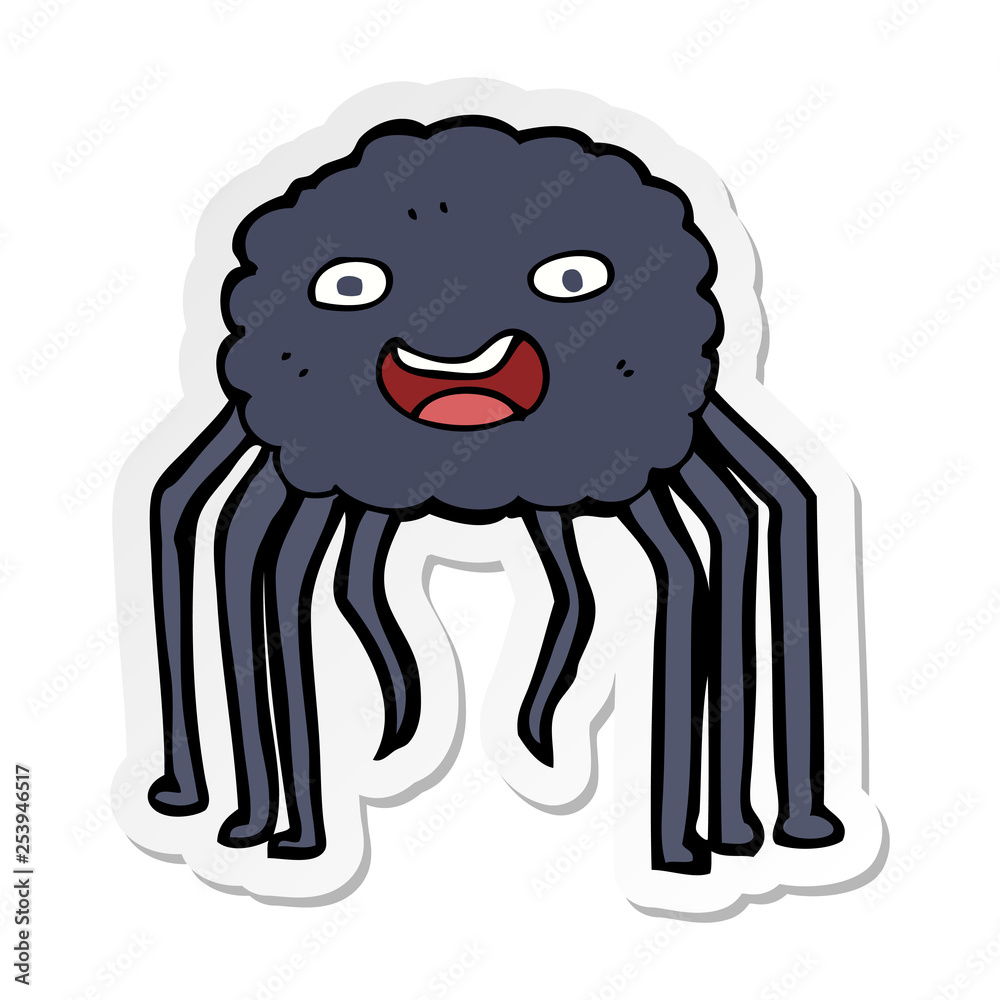Fototapeta premium sticker of a cartoon spider