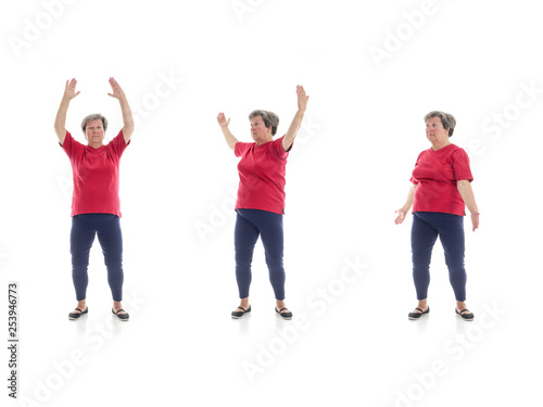 Tai chi forms performed by older woman