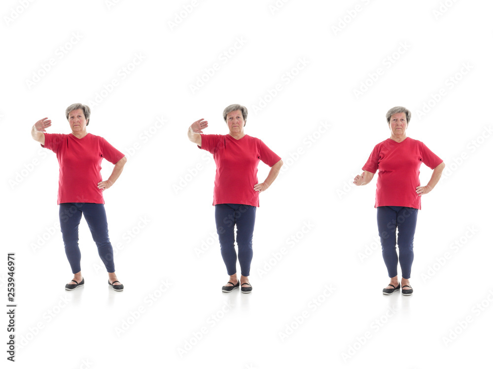 Tai chi forms performed by older woman Tai chi forms performed by older woman