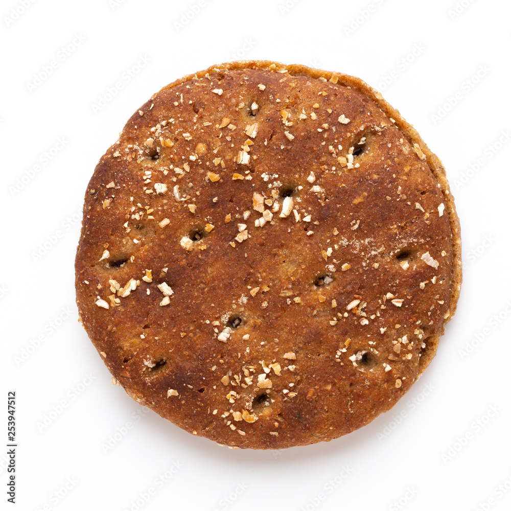 Rye bread slice on a white background. Rye bread slice on a white background.