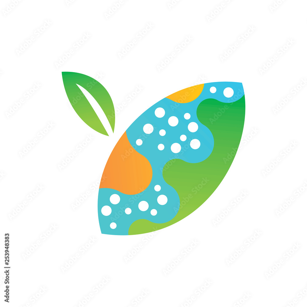 Leaf Logo Design Vector Template Set
