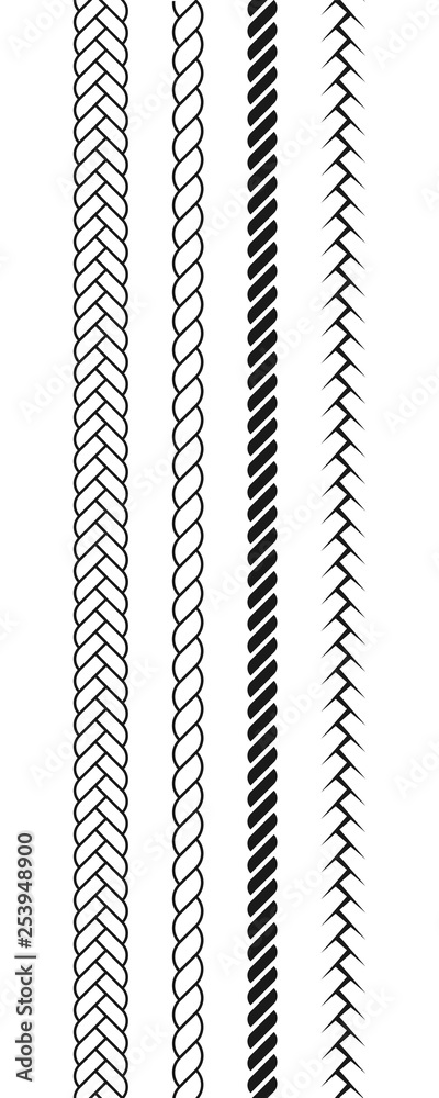 Ropes pattern brushes. 