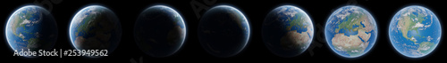 View of blue planet Earth in space collection 3D rendering elements of this image furnished by NASA