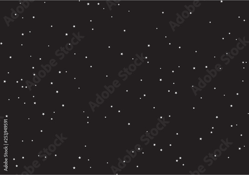 Huge clusters of stars in the dark sky. Black background. Vector illustration © 111chemodan111