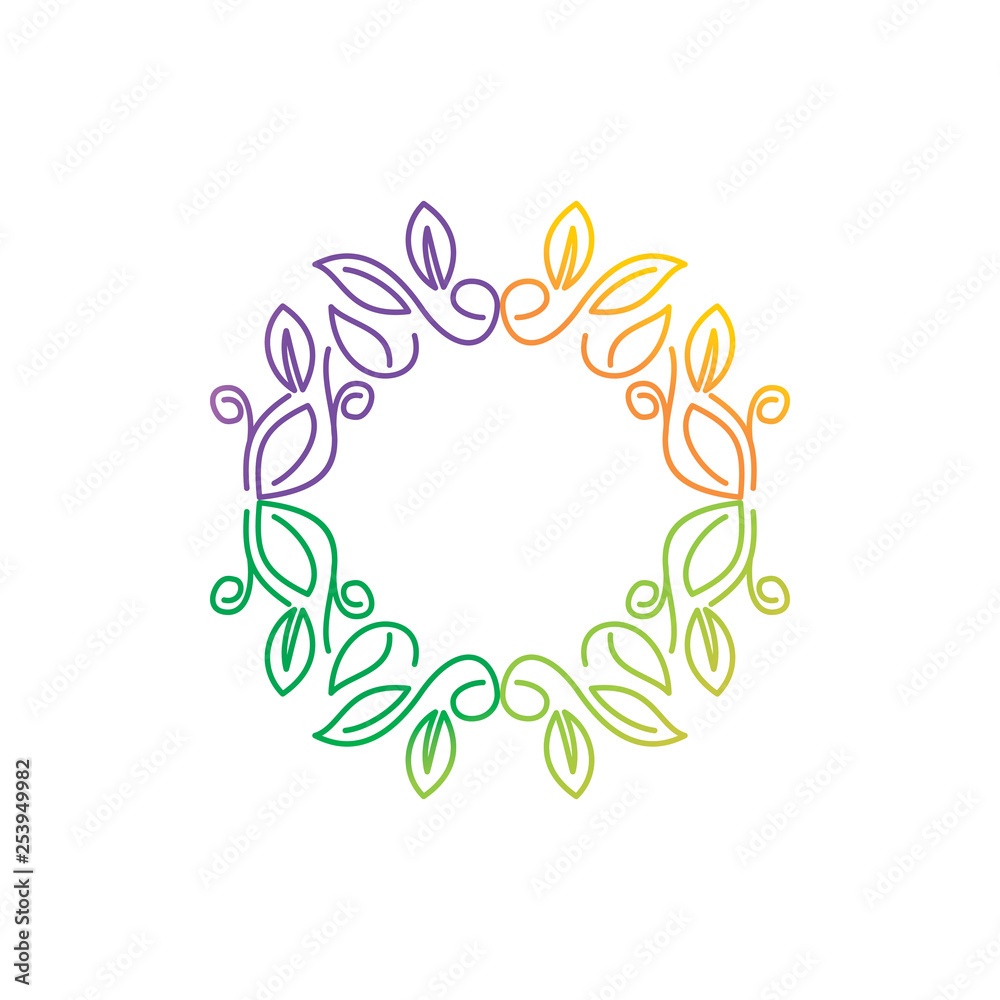Leaf Logo Design Vector Template Set Leaf Logo Design Vector Template Set
