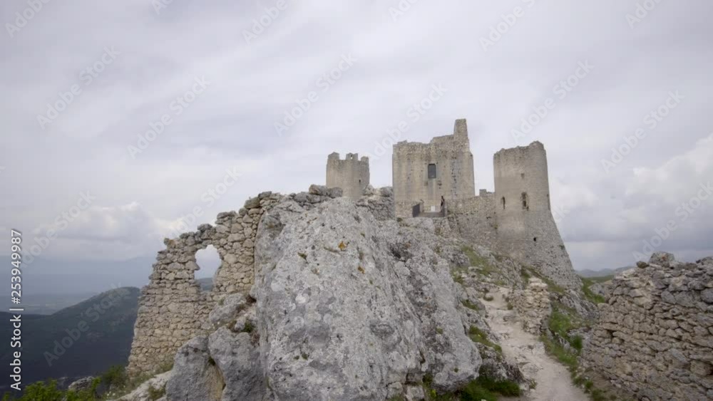 Panoramic of Medieval castle of Calascio fortress, a small town of Abruzzo. One of the most famous castle in Italy. Panoramic of Medieval castle of Calascio fortress, a small town of Abruzzo. One of the most famous castle in Italy.