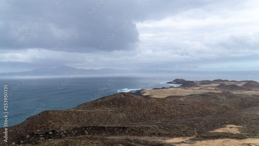 View of Lobos Island and Lanzarote from Lobos Island