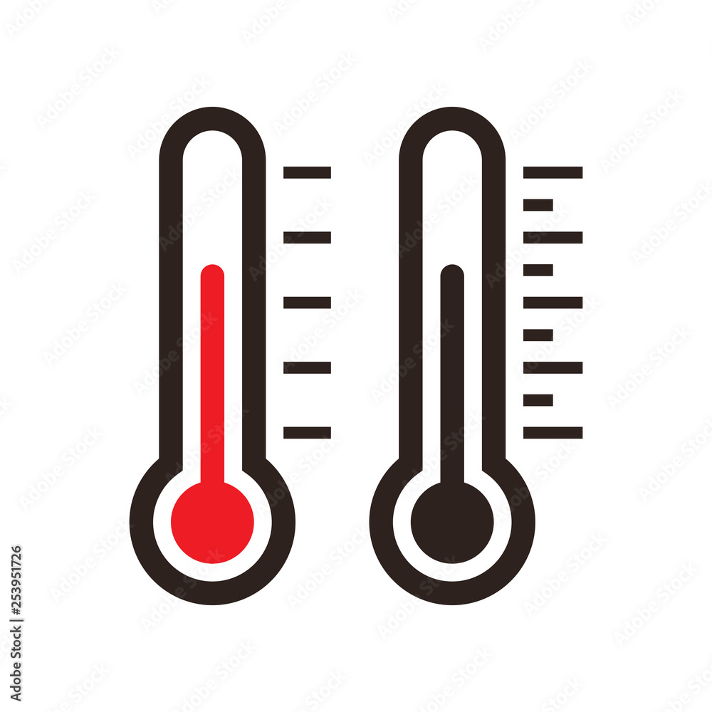 Thermometer icon set Thermometer icon set
