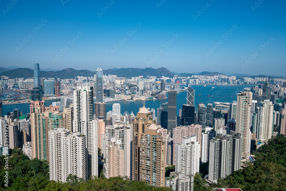 Obraz premium hong kong skyline