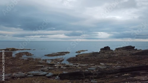 Wallpaper Mural aerial drone shot of the Coast of Scotland Torontodigital.ca