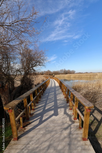 Bridge in Las Tablas de Daimiel National Park  Spain