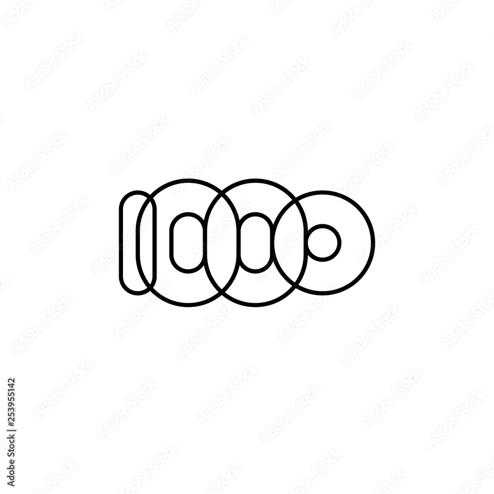 One thousand, mono line. Four rounded figures. One thousand, mono line. Four rounded figures.