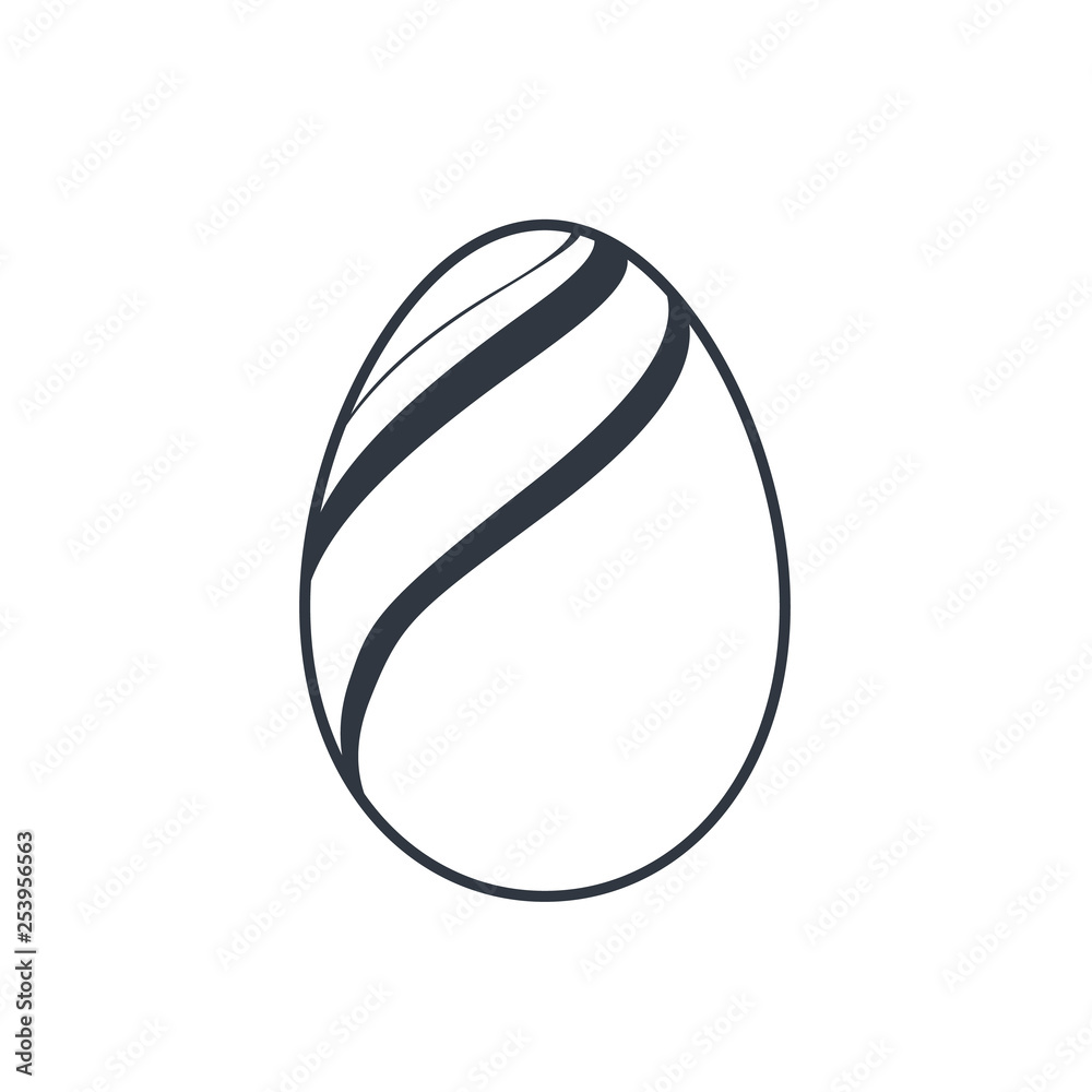 Easter egg icon. Black egg sign, isolated white background. Simple design, decoration Happy Easter. Holiday decorative element. Cute pattern ornament celebration. Spring symbol. Vector illustration Easter egg icon. Black egg sign, isolated white background. Simple design, decoration Happy Easter. Holiday decorative element. Cute pattern ornament celebration. Spring symbol. Vector illustration