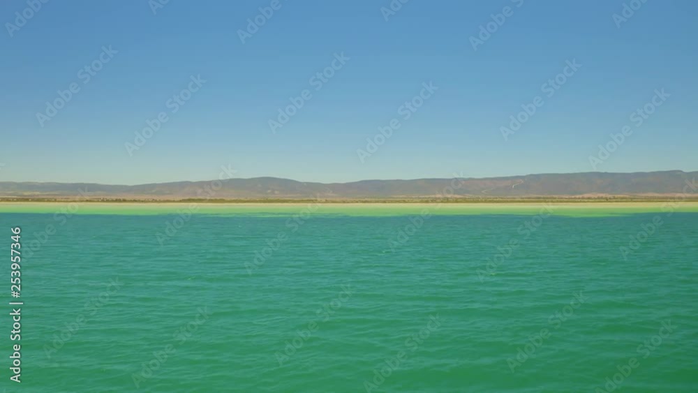 Low flying over shallow seashore, Port Germein, South Australia Low flying over shallow seashore, Port Germein, South Australia