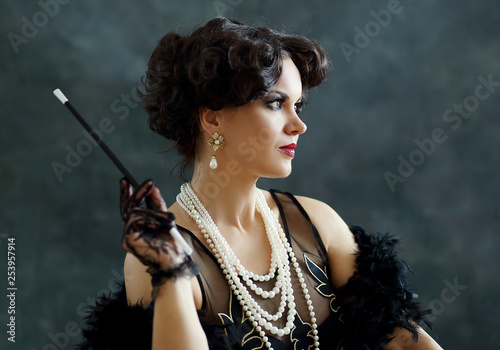 Fotografie woman retro flapper style