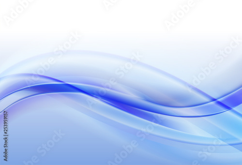 Abstract blue background, elegant soft waves.