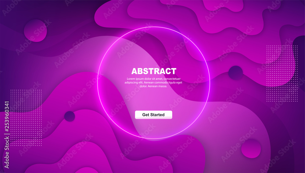 Dynamic gradient abstract background. Minimal geometric design with dots and liquid shapes. Dynamic gradient abstract background. Minimal geometric design with dots and liquid shapes.