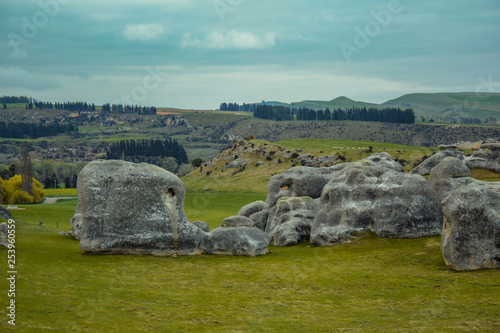 Elephant Rocks in Duntroon, South Island, New Zealand