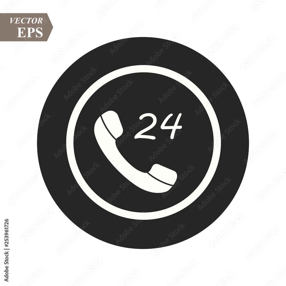 Phone icon vector logo template flat style ,call center 24 hour icon in trendy Phone icon vector logo template flat style ,call center 24 hour icon in trendy
