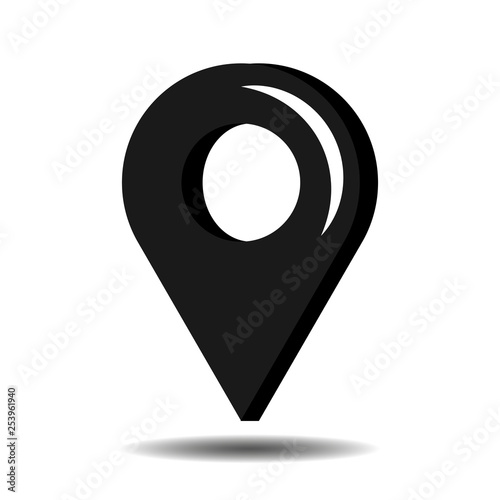 Vector, isolated icon for navigation. New design point for pointing destinations on maps. Pointer to locate GPS navigator