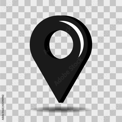Vector, isolated icon for pointers to navigate on a transparent background. New design point for pointing destinations on maps. Pointer to locate GPS navigator