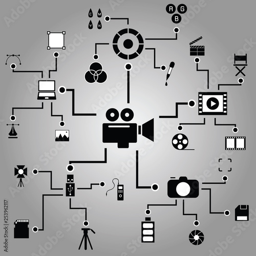Infographic movie template design.