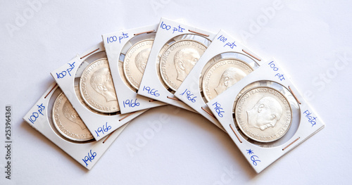 Monedas españolas de plata  photo