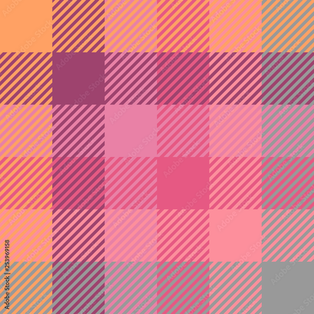 Plaid or tartan vector is background or texture in many color Plaid or tartan vector is background or texture in many color