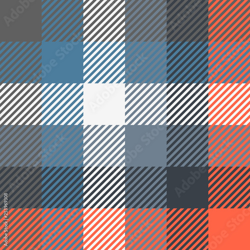 Plaid or tartan vector is background or texture in many color
