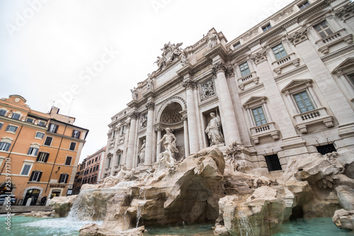 Rome, Italy - November, 2018: Trevi Fountain in Rome, Italy. Trevi is most famous fountain of Rome. Architecture and landmark of Rome