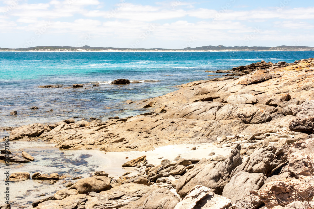 Rocky sea coastline, South Australia, Kangaroo Island.