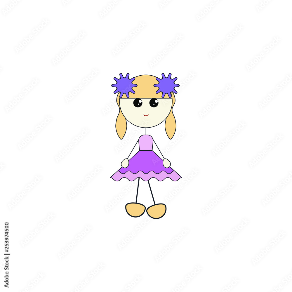 cartoon baby girl toy colored icon. Signs and symbols can be used for web, logo, mobile app, UI, UX cartoon baby girl toy colored icon. Signs and symbols can be used for web, logo, mobile app, UI, UX