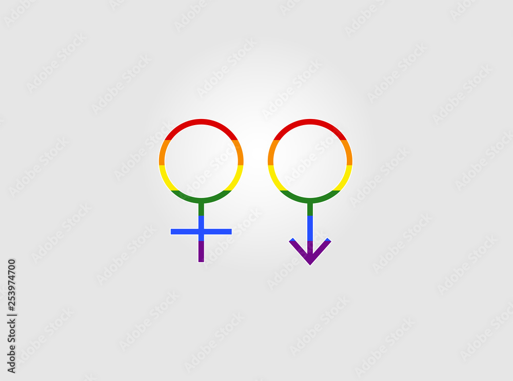 Innovation concept for Woman and Man to LGBT Innovation concept for Woman and Man to LGBT