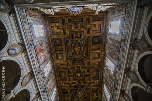 Rome, Italy - November, 2018: Interior of Basilica di Santa Maria in Ara coeli in Rome photo