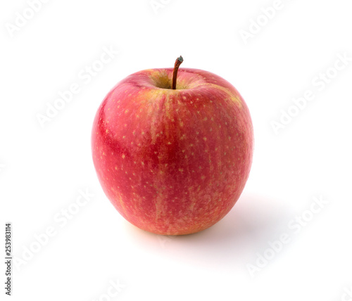 red apple on a white background