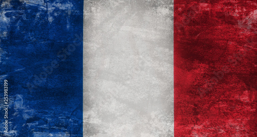 Flag of France on satin texture