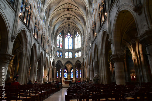 Paris; France - april 2 2017 : the Saint Severin church