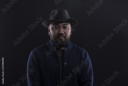 studio portrait of a Kazakh man