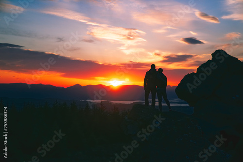 silhouette at sunset