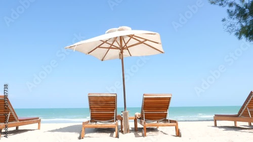 Wallpaper Mural Lazy lounge chairs on the beach. Torontodigital.ca