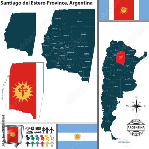 Map of Santiago del Estero Province, Argentina photo