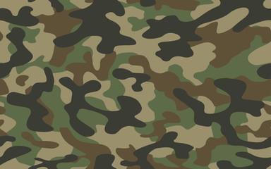 Fototapete Tarnmuster Jagdgrüne Armee Camouflage Textur  © dzmitry