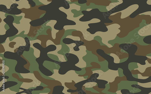 Fototapeta tekstura wojskowy kamuflaż powtarza bezszwowe polowanie na zieloną armię