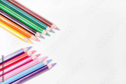 arranged 12 color-pencils-isolated-on-white back ground -3