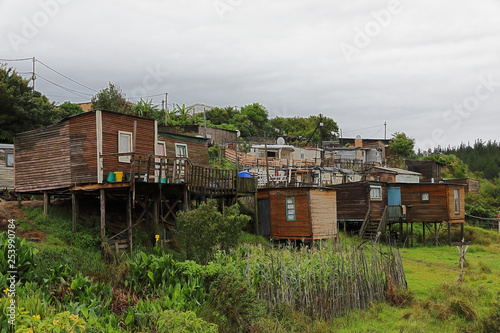 Crowded, poor and very shaky shacks