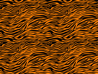Acrylglasbilder Tierfellmuster Dschungel Animal Mix Gelb Orange  © dzmitry