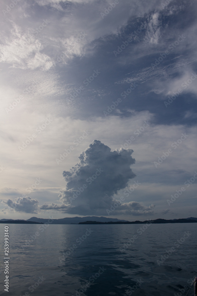 Cumulonimbus cloud over horizon